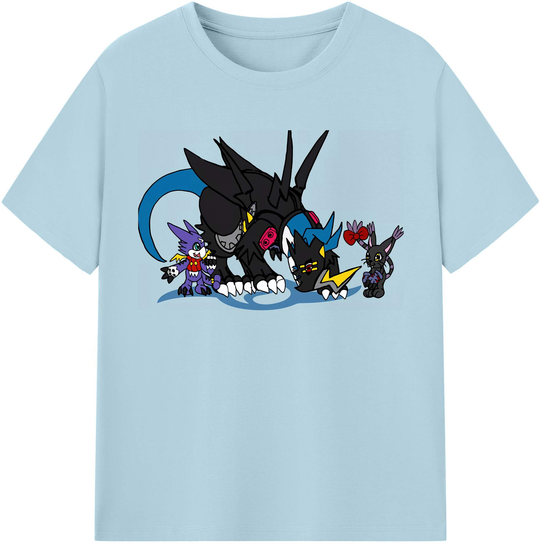 （画像用） Digimon デジタルモンスター/デジモン 綿100％半袖Tシャツ（フロントプリント）